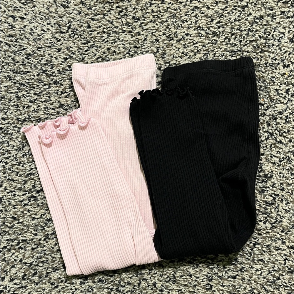Old Navy Ribbed Leggings in Pink and Black